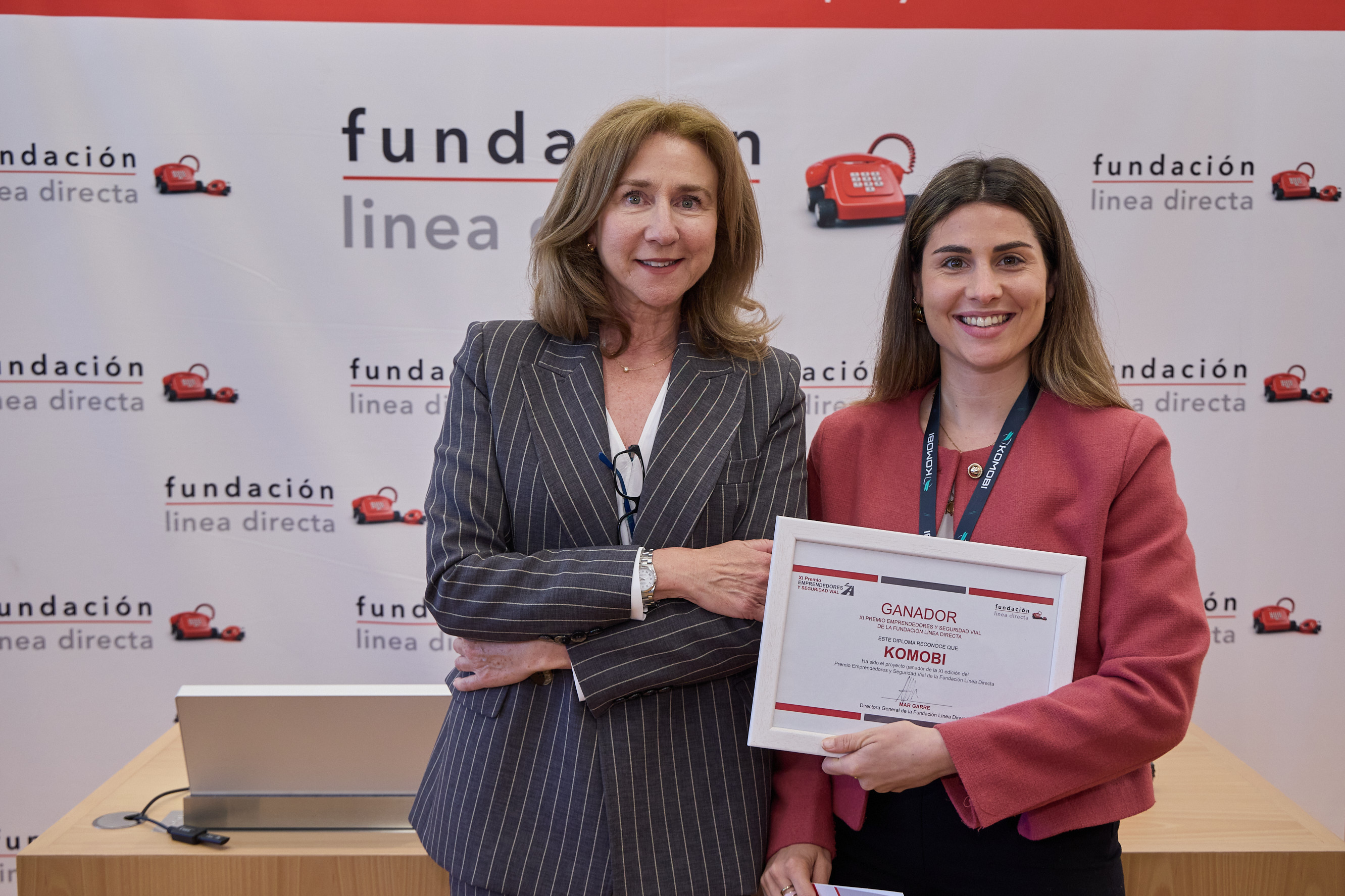 Mar Garre y Live Link, ganador del XI Premio Emprendedores de la Fundación Línea Directa